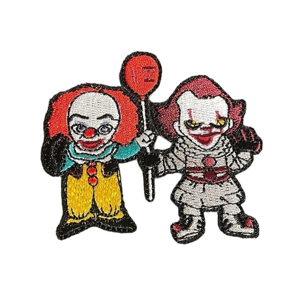 Pennywise Patch Iron On Embroidered Applique it the clown horror movie - Picture 1 of 5
